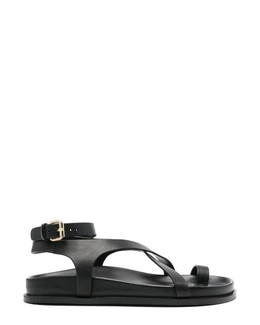 A.Emery Black Jalen Slim Sandals