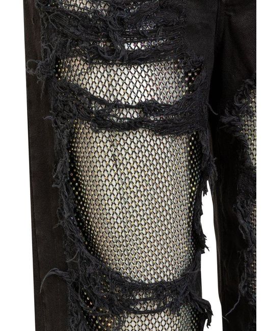 DARKPARK Black Karen Embellished Distressed Jeans