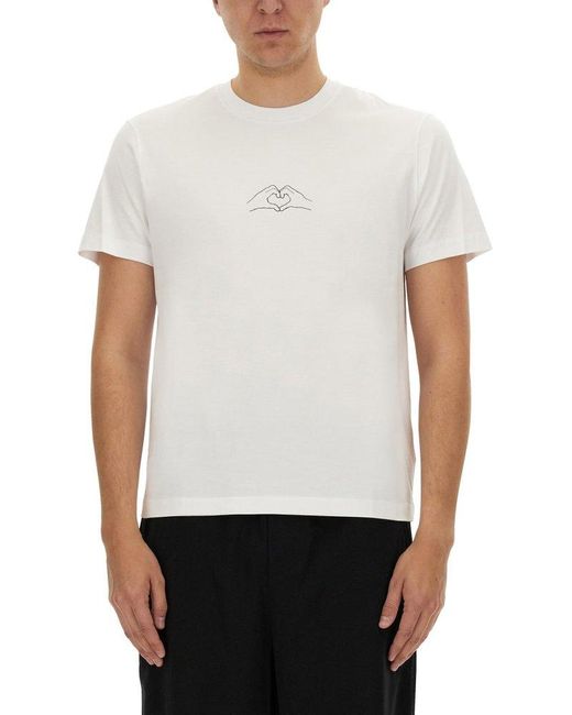 Neil Barrett White T-Shirt With Print for men