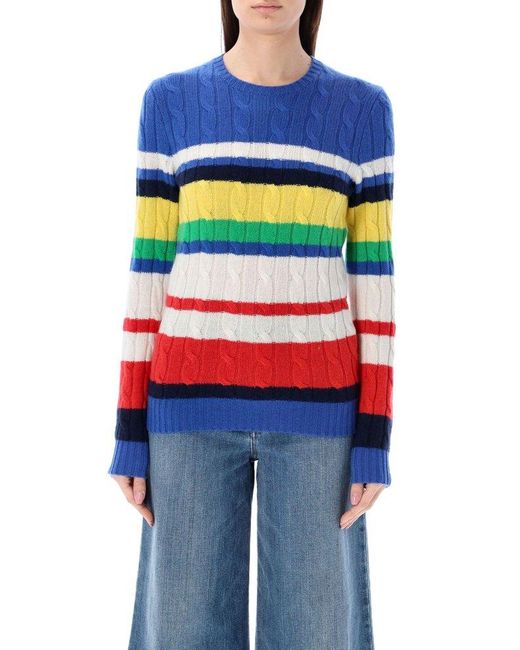 Polo Ralph Lauren Blue Julianna Cable Knit Sweater