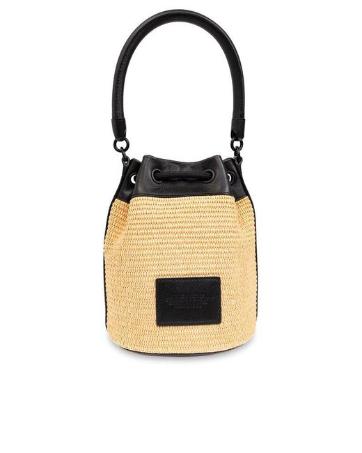 Marc Jacobs Natural The Woven Logo Embroidered Bucket Bag