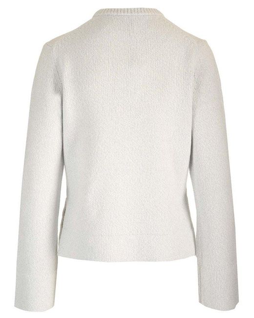 Theory White Moulin Nit Sweater