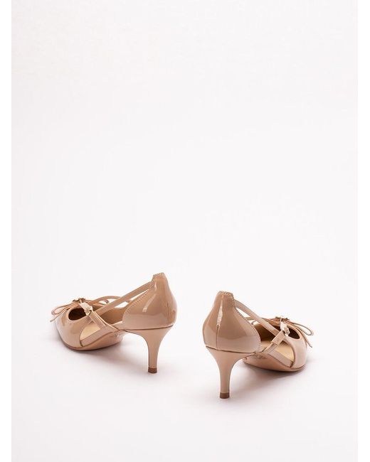 Twinset Pink Bow Strap Pointed Toe Pumps