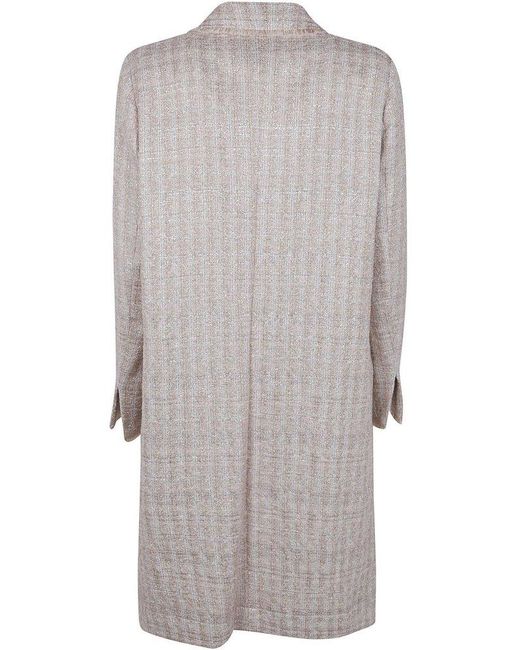 Seventy Gray Frayed Edge Tweed Coat
