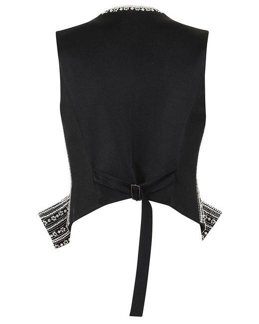 Stella McCartney Black Crystal Embellished Vest