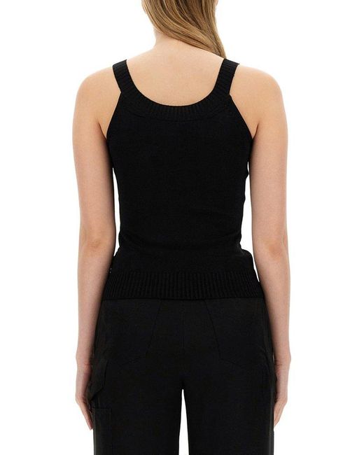 Moschino Black Knitted Tops