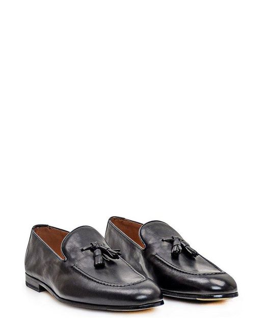Doucal's Black Slip-On Loafers for men