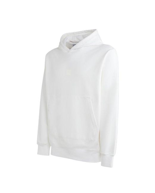 C P Company White Sweat Hooded for men