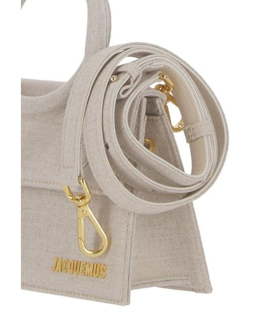 Jacquemus Gray Logo Plaque Long Bambino Top Handle Bag