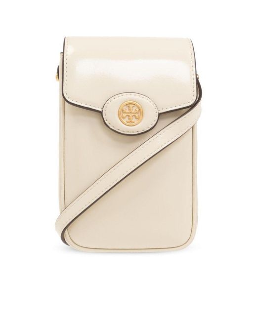 Tory Burch Natural 'robinson' Phone Pouch With Strap,