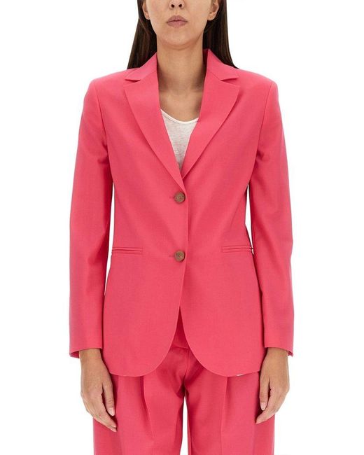 Alysi Red Single-breasted Buttoned Blazer