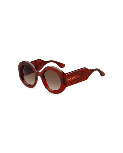 Etro Brown Round Frame Sunglasses
