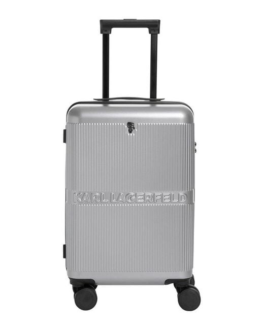 Karl Lagerfeld Gray K/ikonik Suitcase