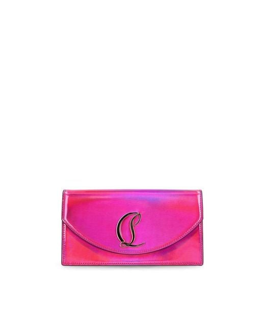 Christian Louboutin Pink Loubi54 Clutch Bag