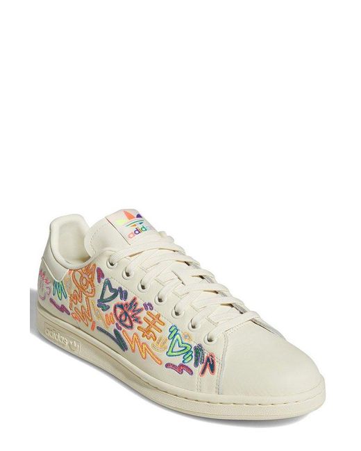 adidas Stan Smith Pride Lace-up Sneakers in Natural | Lyst