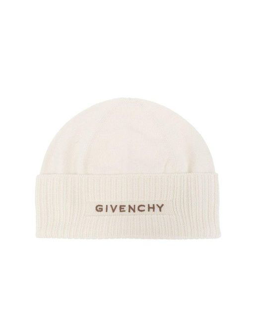 Givenchy Natural Logo Embroidered Beanie
