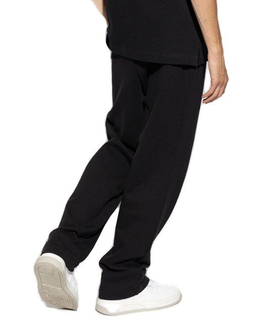 Palm Angels Black Track Pants With Logo for men