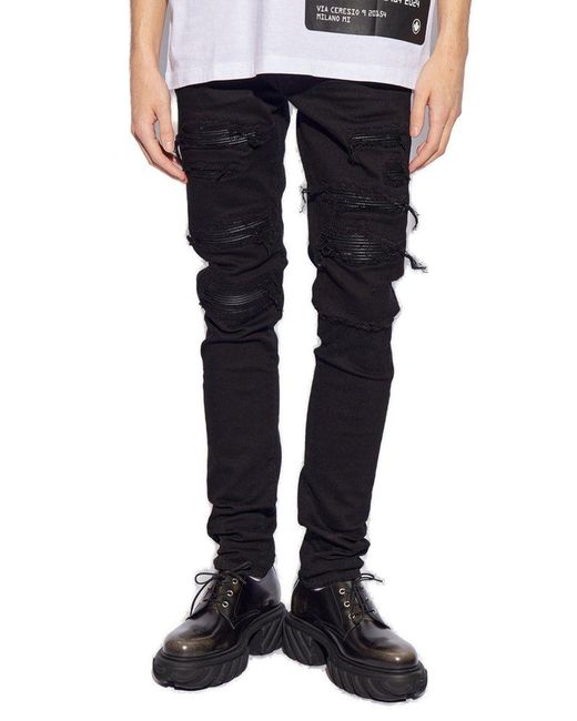 Amiri Black Distressed Jeans, for men