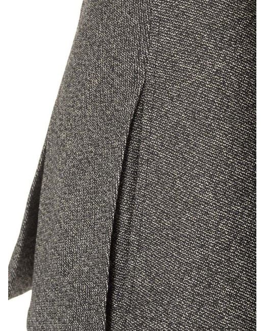 DURAZZI MILANO Gray Pleated Short Skirt