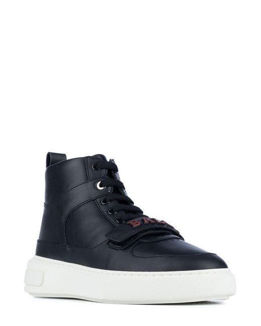 Bally Blue Merryk Logo Plaque Lace-up Sneakers for men