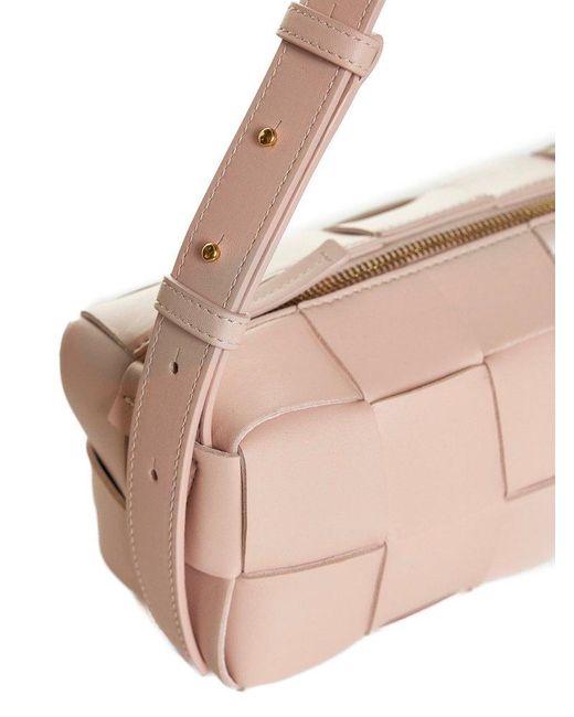 Bottega Veneta Pink Brick Cassette Small Shoulder Bag