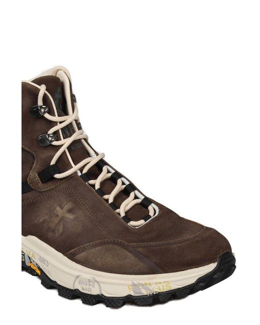 Premiata Brown Saintcrossd Sneakers for men