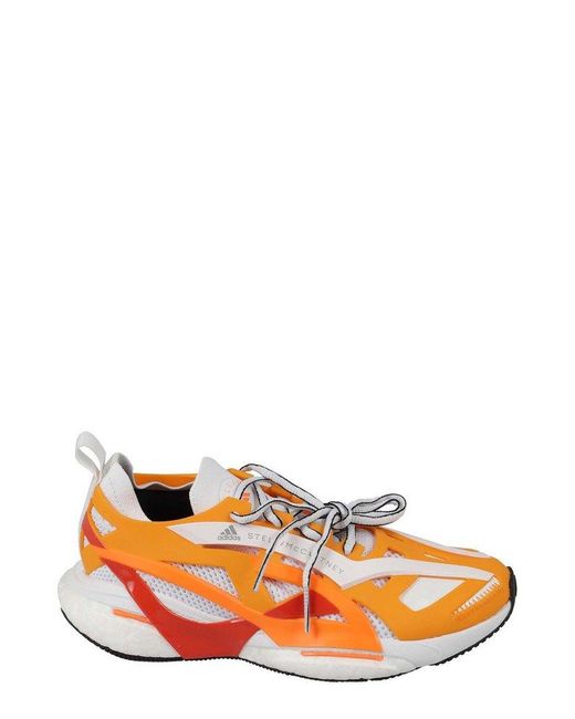 Adidas By Stella McCartney Orange Solarglide Panelled Sneakers