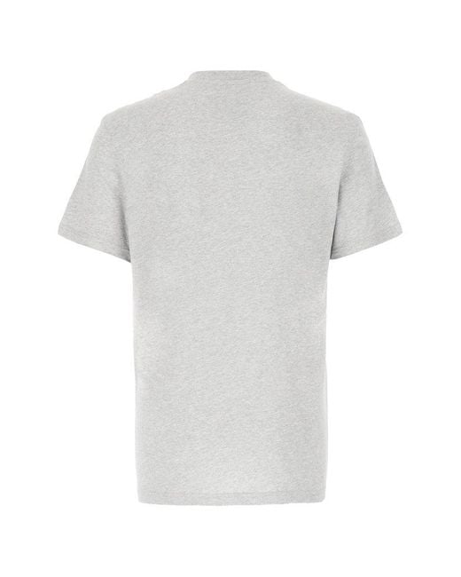 Moschino Gray Logo Printed Crewneck T-shirt for men