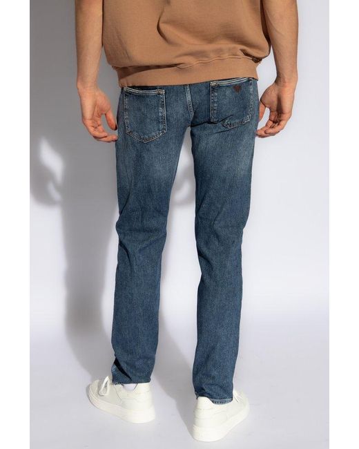Emporio Armani Blue Jeans With Tapered Legs, for men