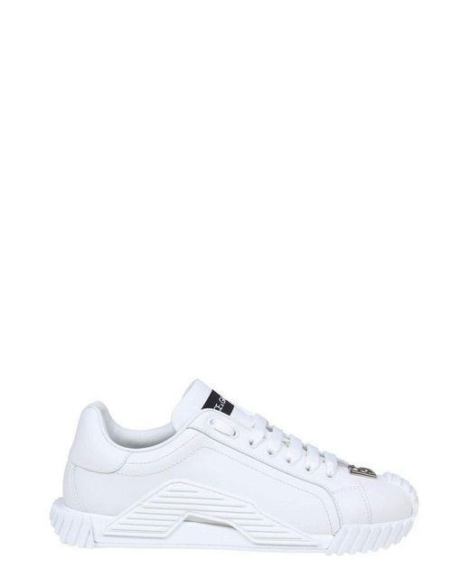 Dolce & Gabbana White Calfskin Sneaker