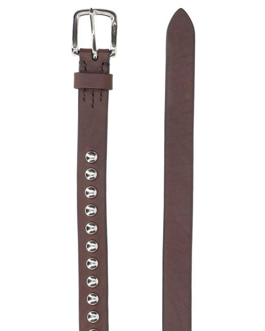 J&m Davidson Brown Studded Belt for men