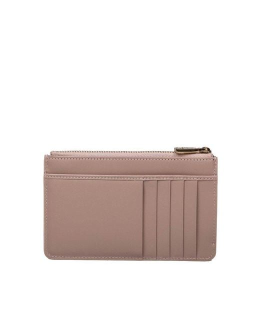 Dolce & Gabbana Pink Powder Color Leather Card Holder