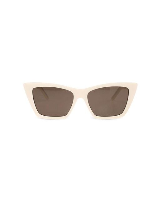 Saint Laurent White Butterfly Frame Sunglasses