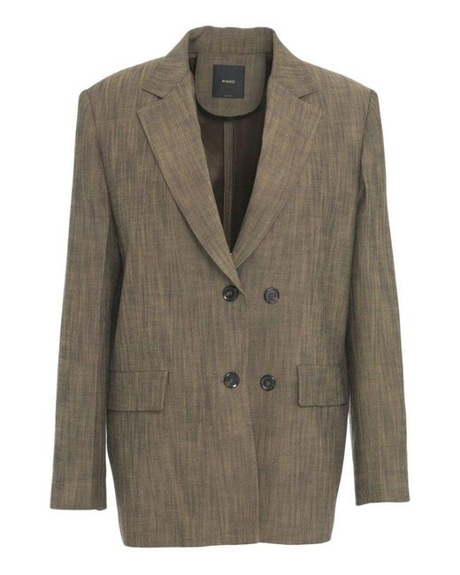 Pinko Green Buttoned Blazer Jacket
