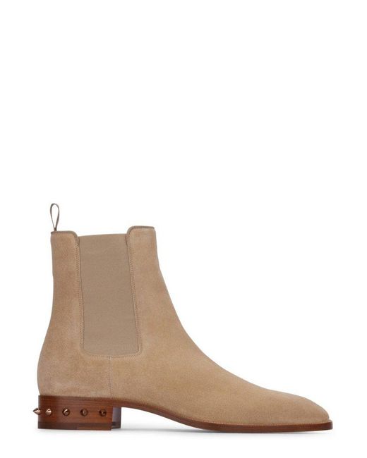 Christian Louboutin Brown So Samson Spikes-detailed Boots for men