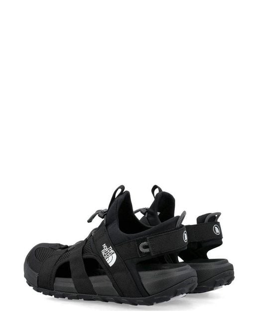 The North Face Black Explore Camp Round-toe Cut-out Sandals for men