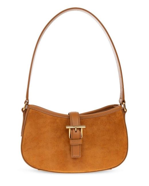 Alexander McQueen Brown T-Bar Mini Shoulder Bag