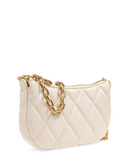 Burberry Rocking Horse Quilted Mini Shoulder Bag in Natural