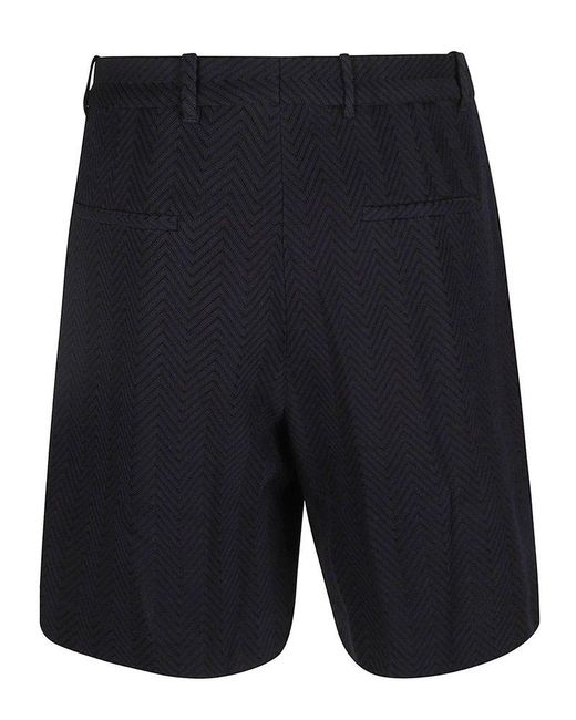 Missoni Blue Zigzag Pattern Concealed Shorts for men
