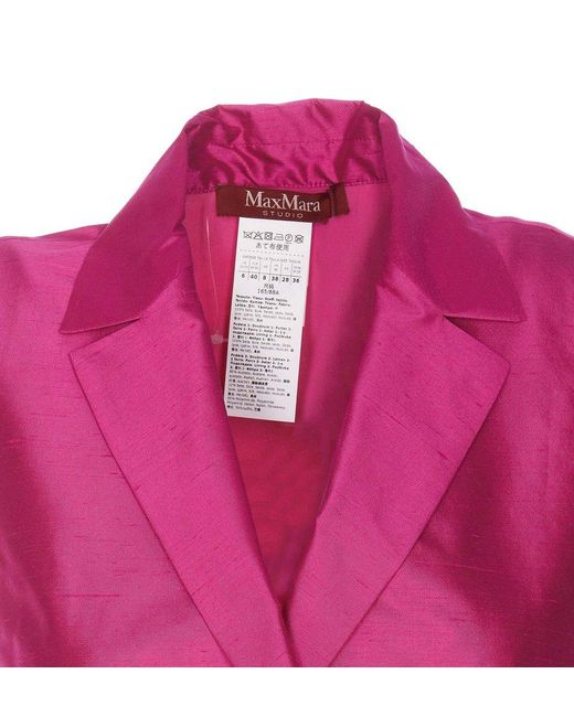Max Mara Studio Pink Belted Sleeveless Dress