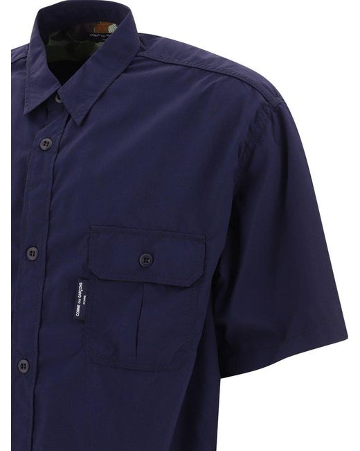 Comme des Garçons Blue Cargo-Style Shirt for men