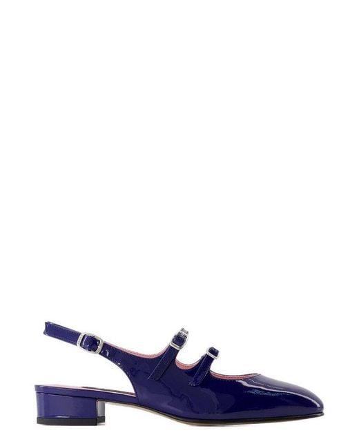 CAREL PARIS Blue Paris Peche Slingback Mary Janes