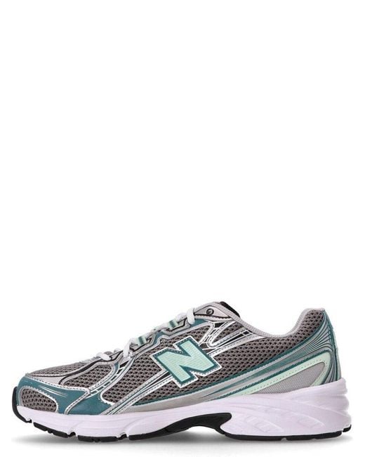 New Balance White 740 Lace-Up Sneakers for men