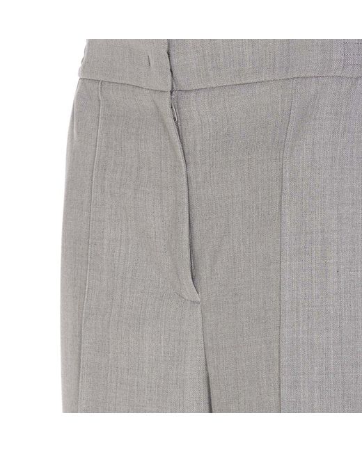 Twin Set Gray Mini Oval-T Plaque Trousers