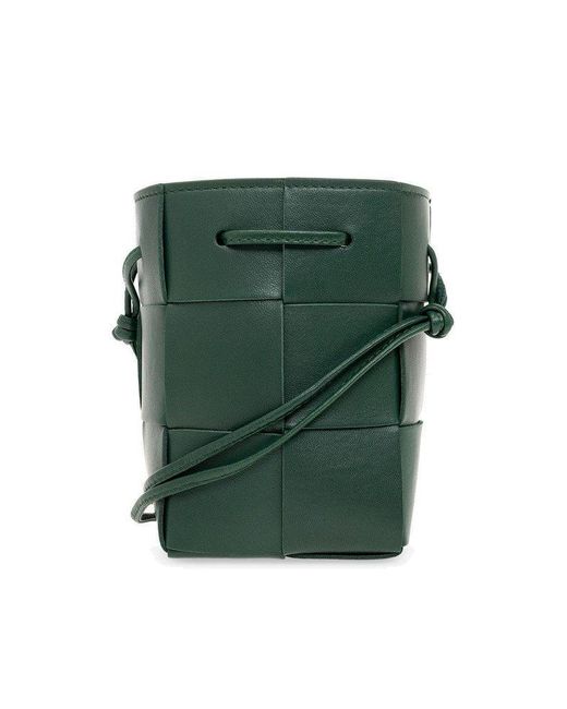 Bottega Veneta 'cassette Mini' Bucket Bag in Green