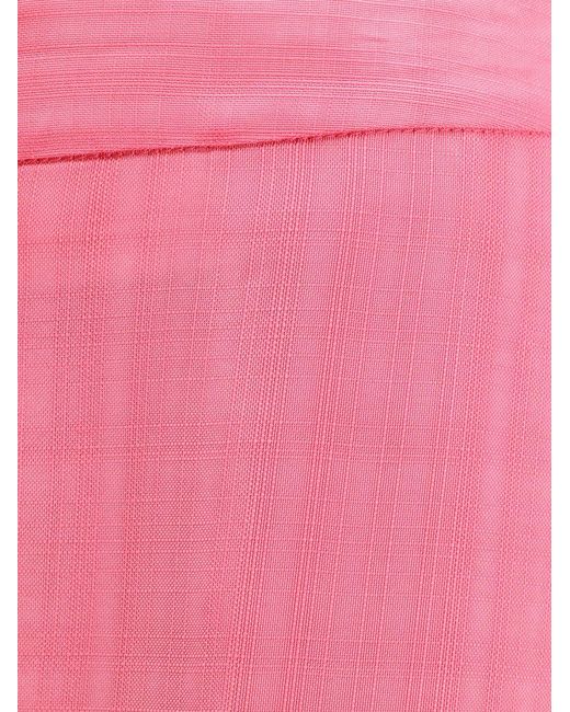 Semicouture Pink Wide Leg Trousers