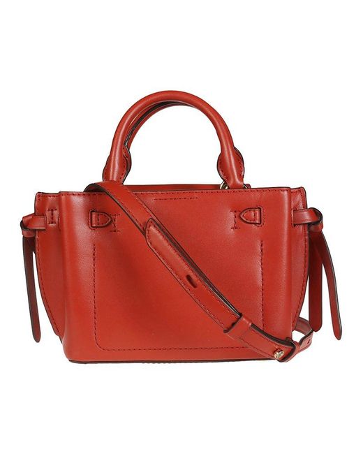 Michael kors red cheap hamilton bag