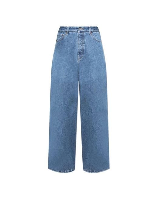 Vetements Blue Jeans With Logo for men