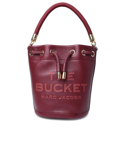 Marc Jacobs Purple Logo Embossed The Bucket Bag