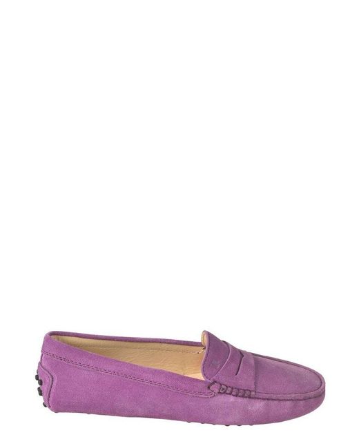 Tod's Purple Gommino Driving Loafers